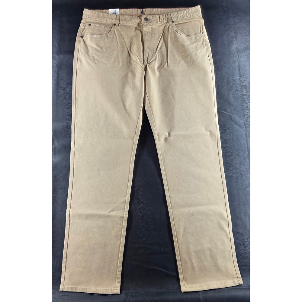 Johnnie-O Mens 40x34 Khaki Tan 5-Pocket Straight Leg Casual Pants NWT